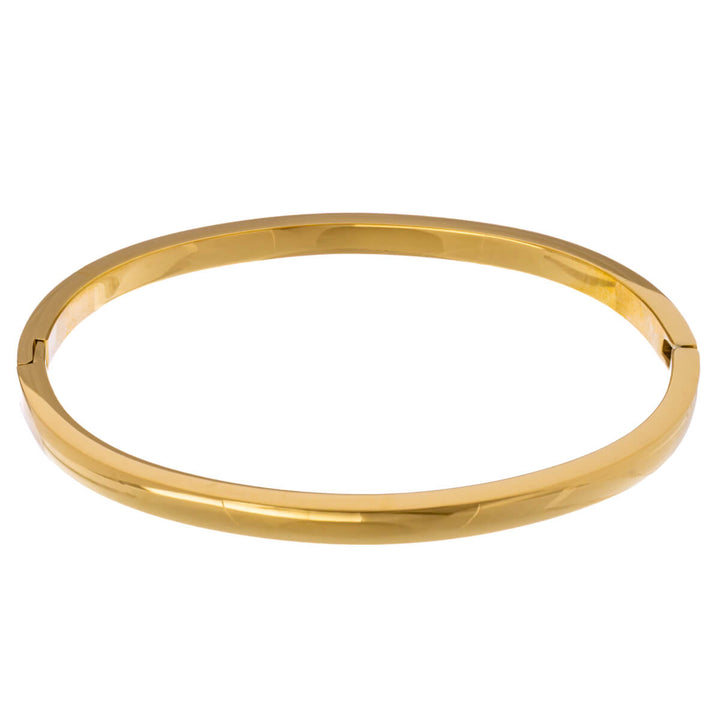 Kaareva teräksinen rannerengas saranalla 4mm (Teräs 316L)