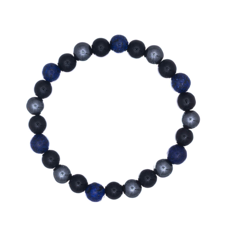 Hematiitti kivihelmi rannekoru joustava