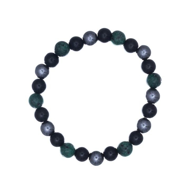 Hematiitti kivihelmi rannekoru joustava