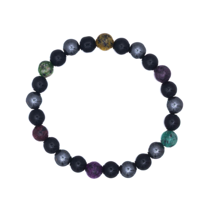 Hematiitti kivihelmi rannekoru joustava