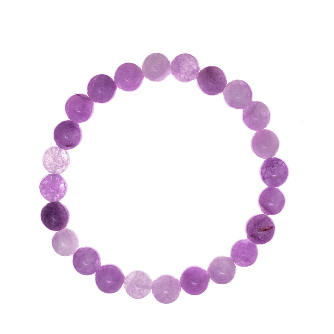 Flexibelt armband med stenpärlor 8 mm