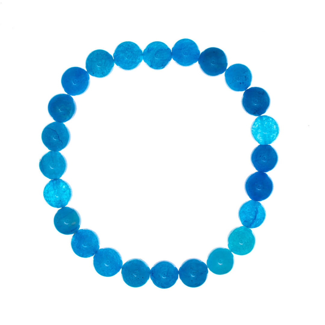 Flexibelt armband med stenpärlor 8 mm