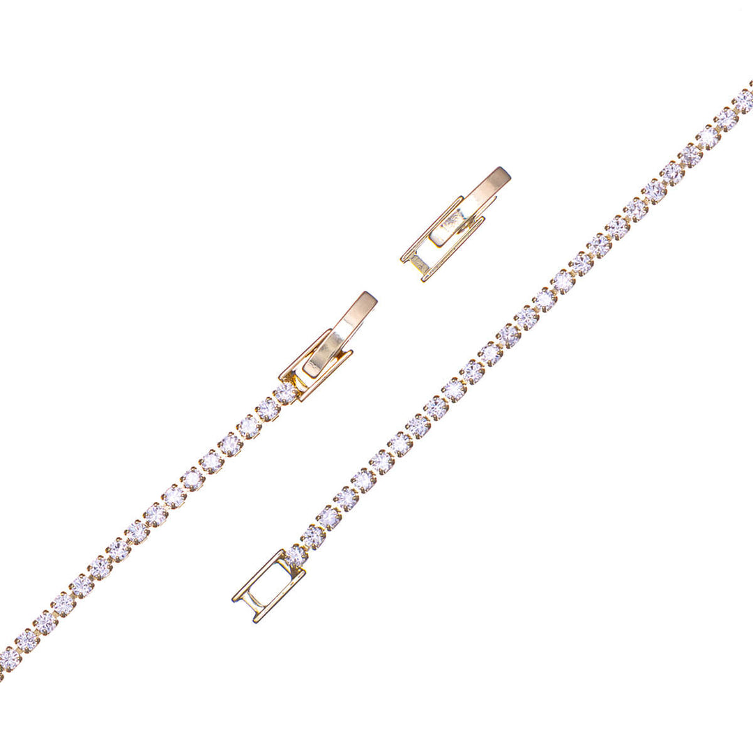 Delikat rund zirkonia tennisarmband