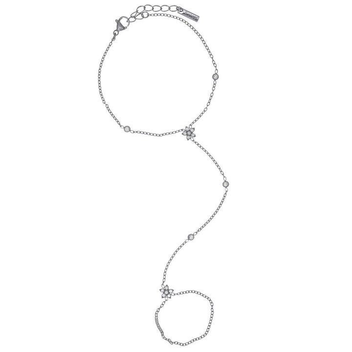 Armband med ring och zirkoniablommor – kirurgiskt stål 316L