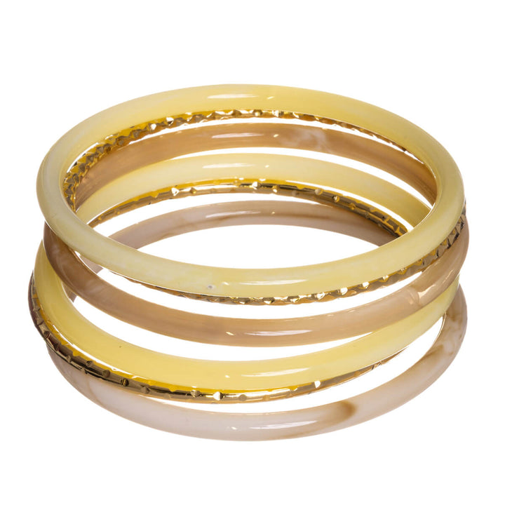 Pujotettava jäykkä rannekoru nippu bangle 6kpl (Teräs 316L)