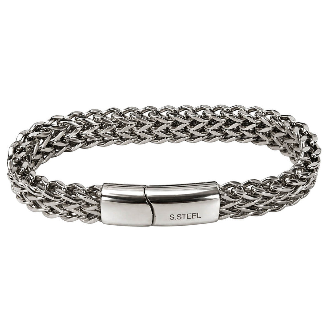 Wide Foxtail Chain Bracelet (316L Stainless Steel)
