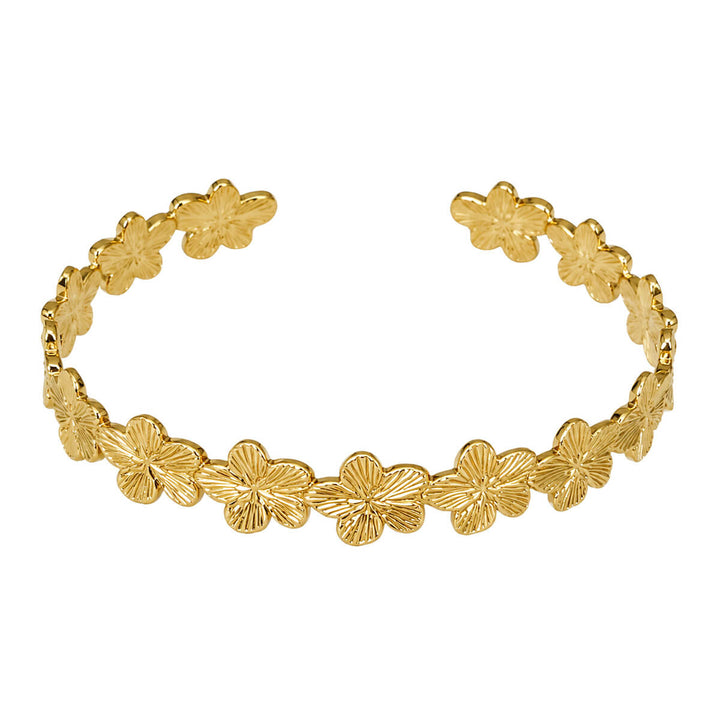 Open Flower Bracelet (316L Stainless Steel)