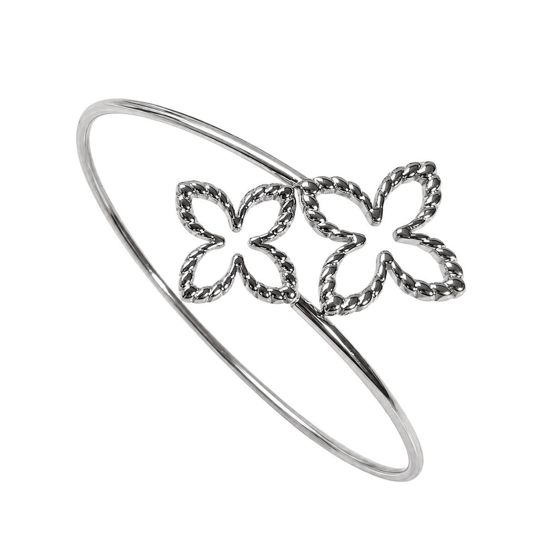 Flexible Four-Leaf Clover Bracelet (316L Stainless Steel)