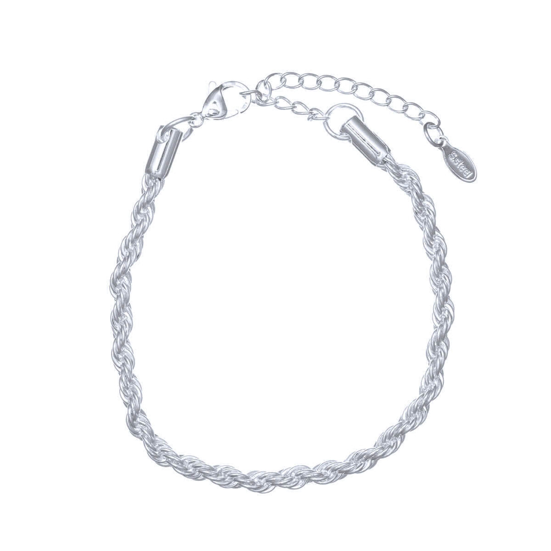 Rope chain bracelet cordell-chain 4mm (Steel 316L)