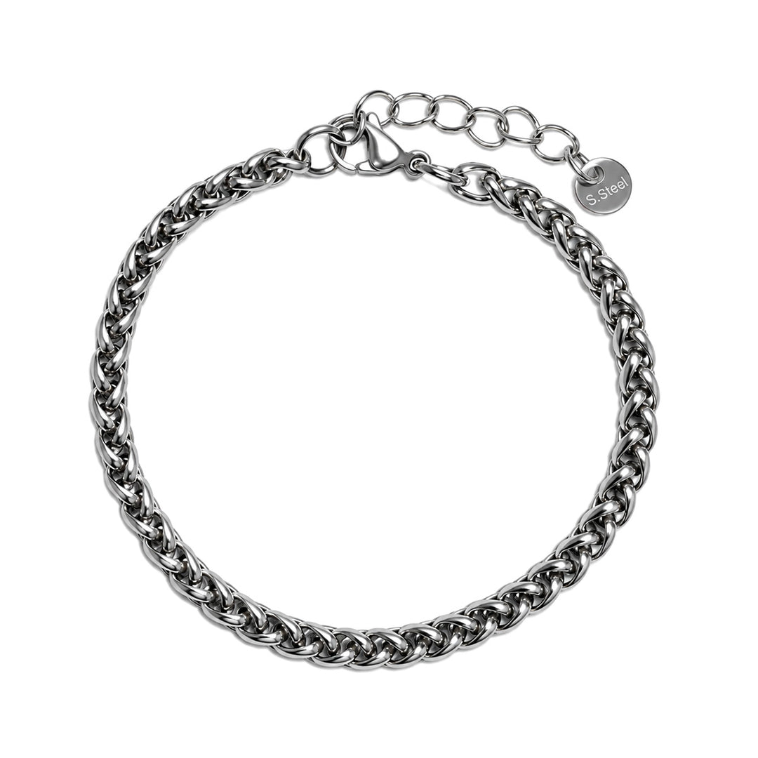 Teräksinen kapea rannekoru 4mm 17.5cm (Teräs 316L)