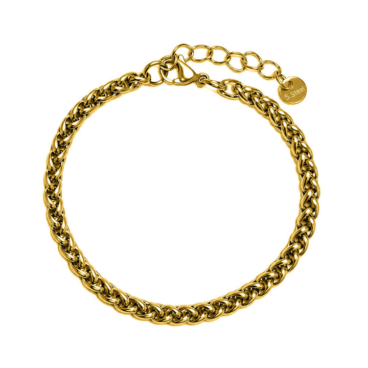 Teräksinen kapea rannekoru 4mm 17.5cm (Teräs 316L)