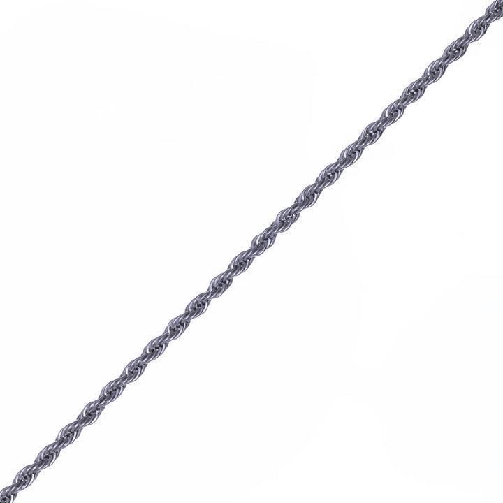 Rope chain bracelet cordell-chain 2mm 16cm +5cm (Steel 316L)