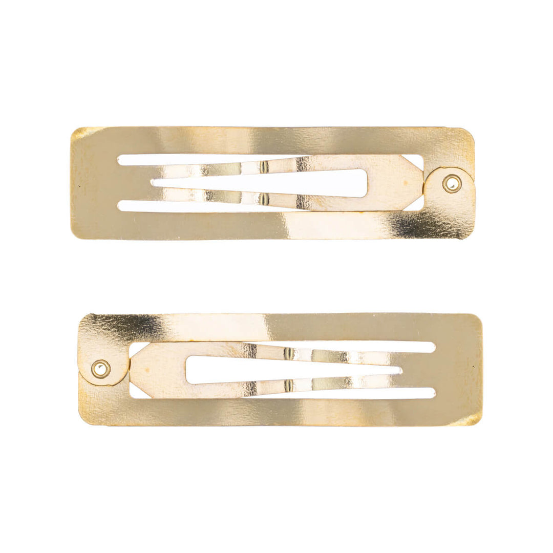 Rectangular snap clips clickable hair clip, 2 pcs