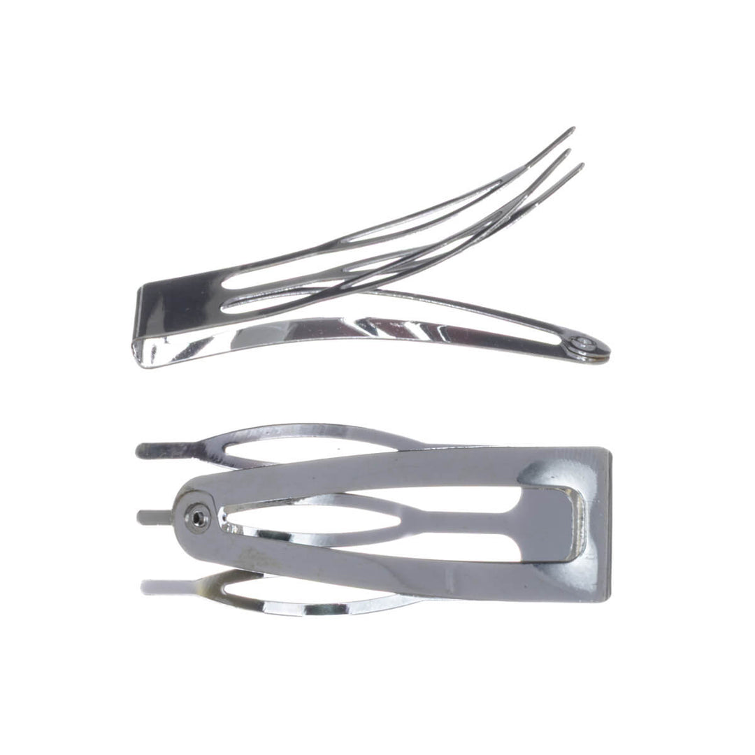 Comb-style snap-on hair clip snap clips, 2-pack