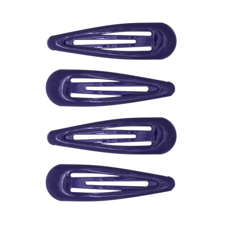 Plastic coated Clik Clak Hair Clips 4pcs