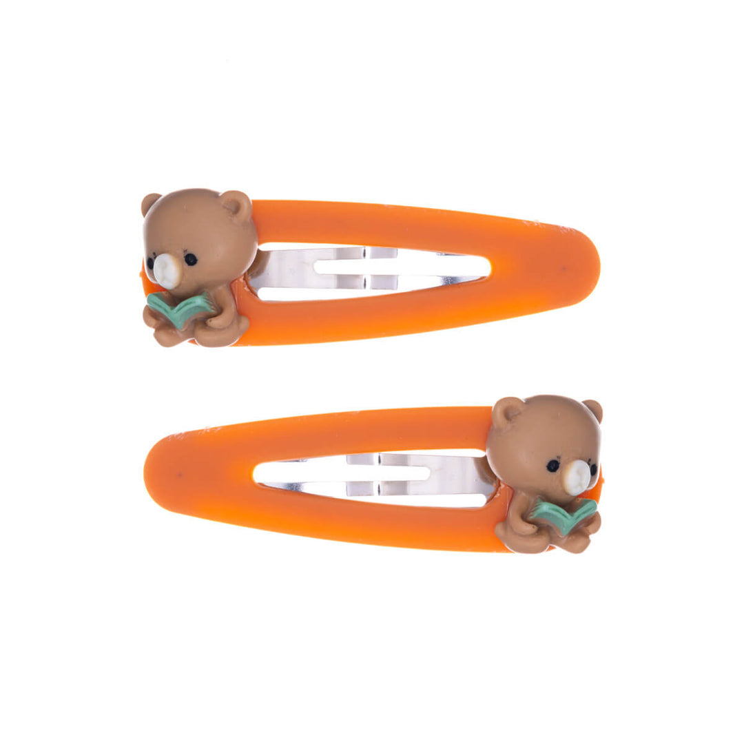 Children's hair clip teddy bear 2pcs