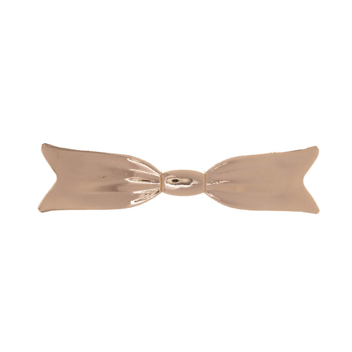 Metallic bow tie hair clip