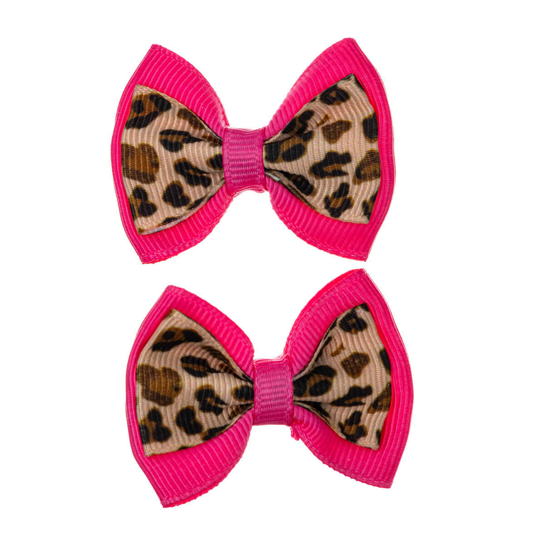 Animal bow tie hair clip 2pcs