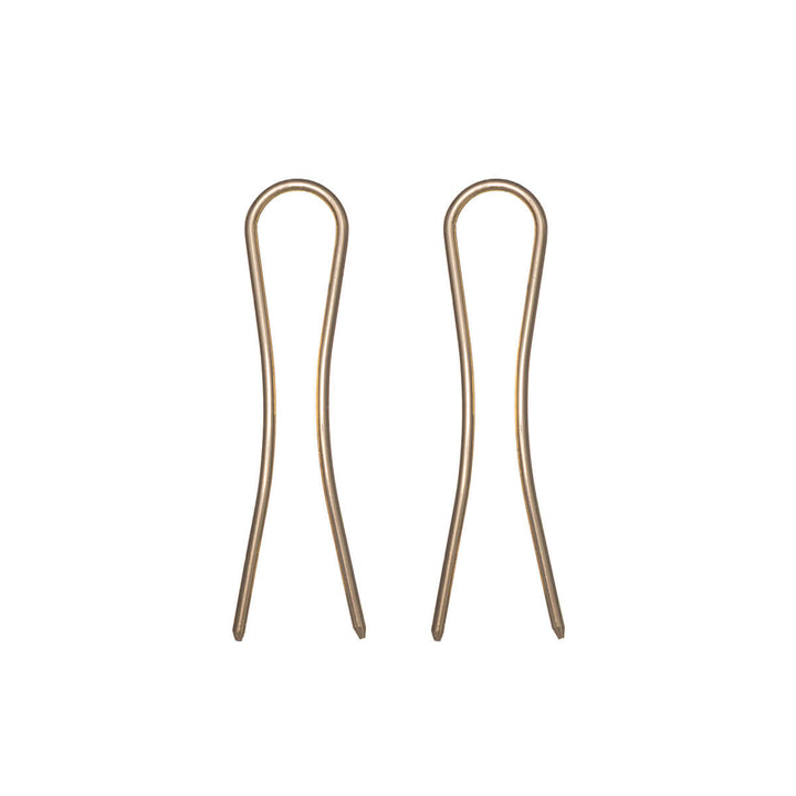 Liten metallisk French hair pin Fransk hårnål 6,3cm 2st