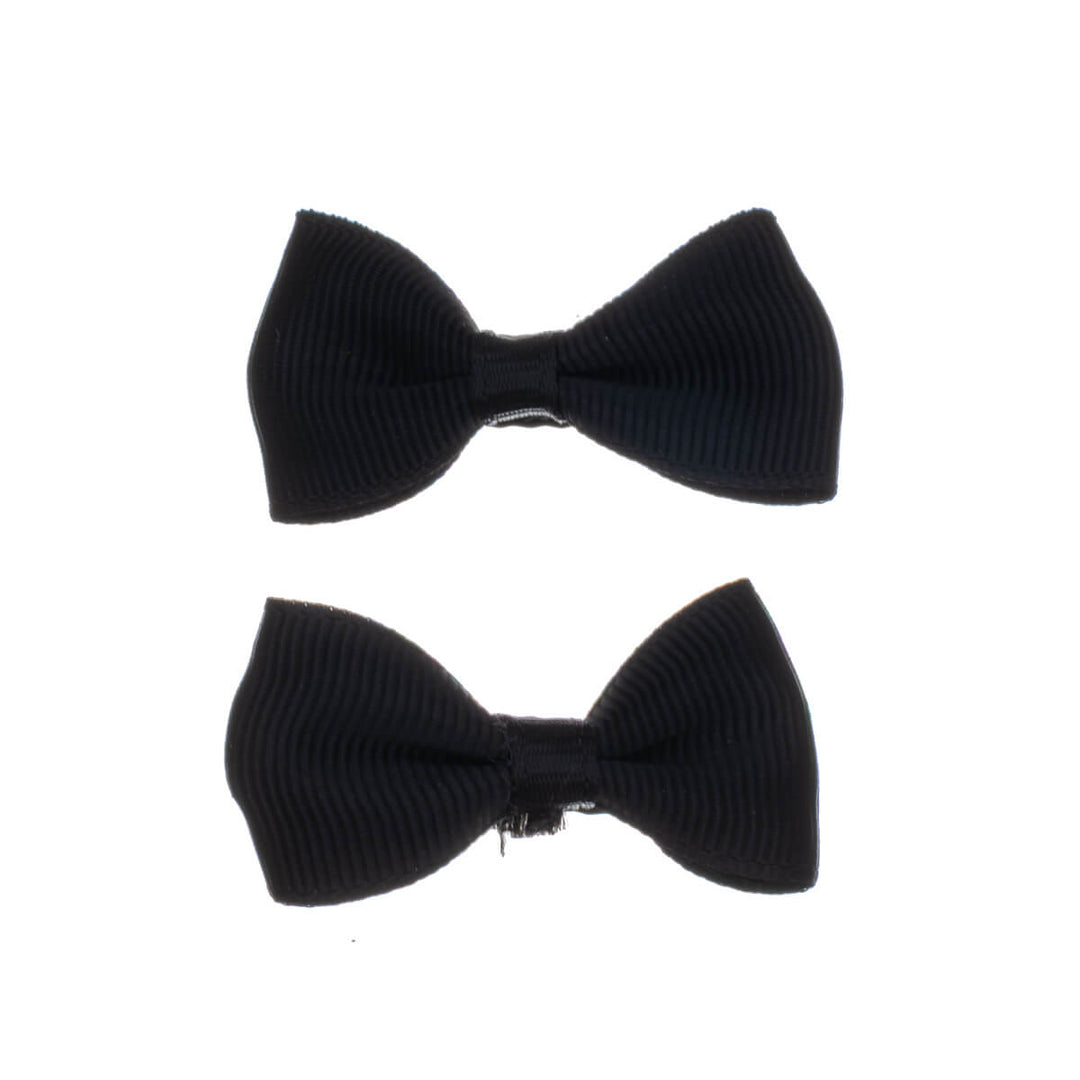 Monochrome bow tie hair clip 2pcs