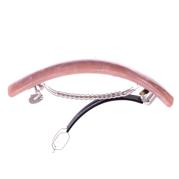 Glittrande böjd rektangulär hårklämma, 9 cm