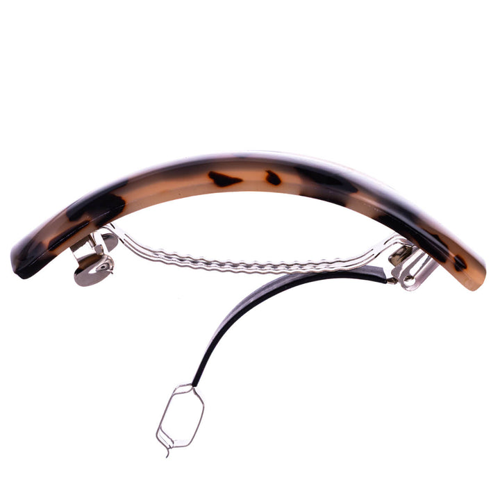 Böjd rektangulär hårklämma med djurmönster, 9 cm