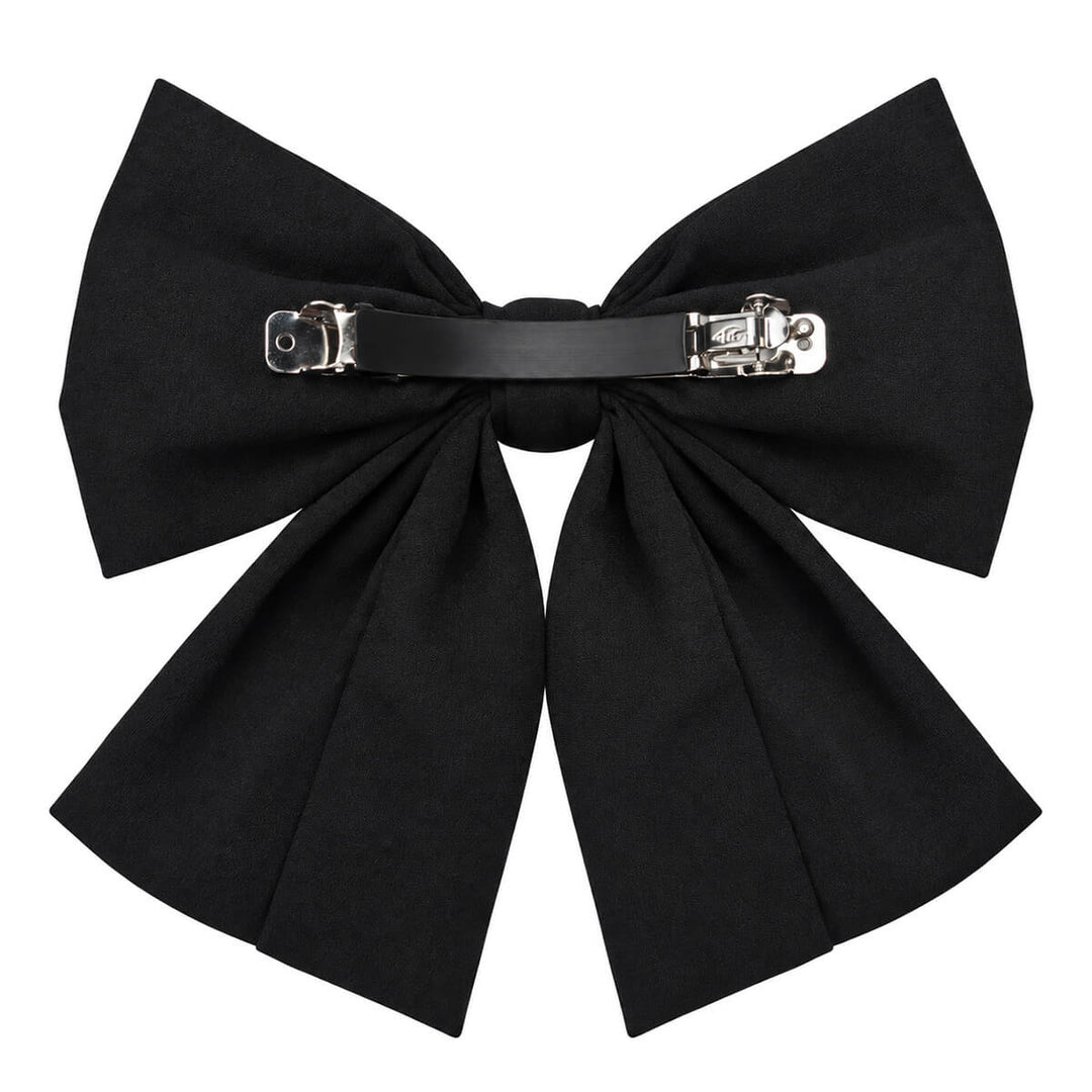 Matte-finish hair bow with a clasp