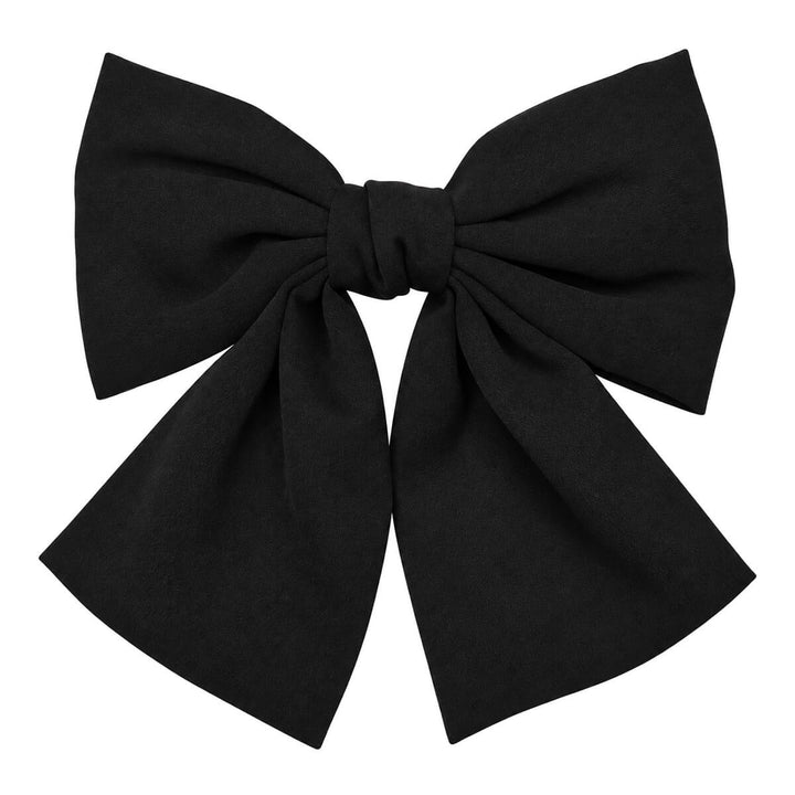 Matte-finish hair bow with a clasp