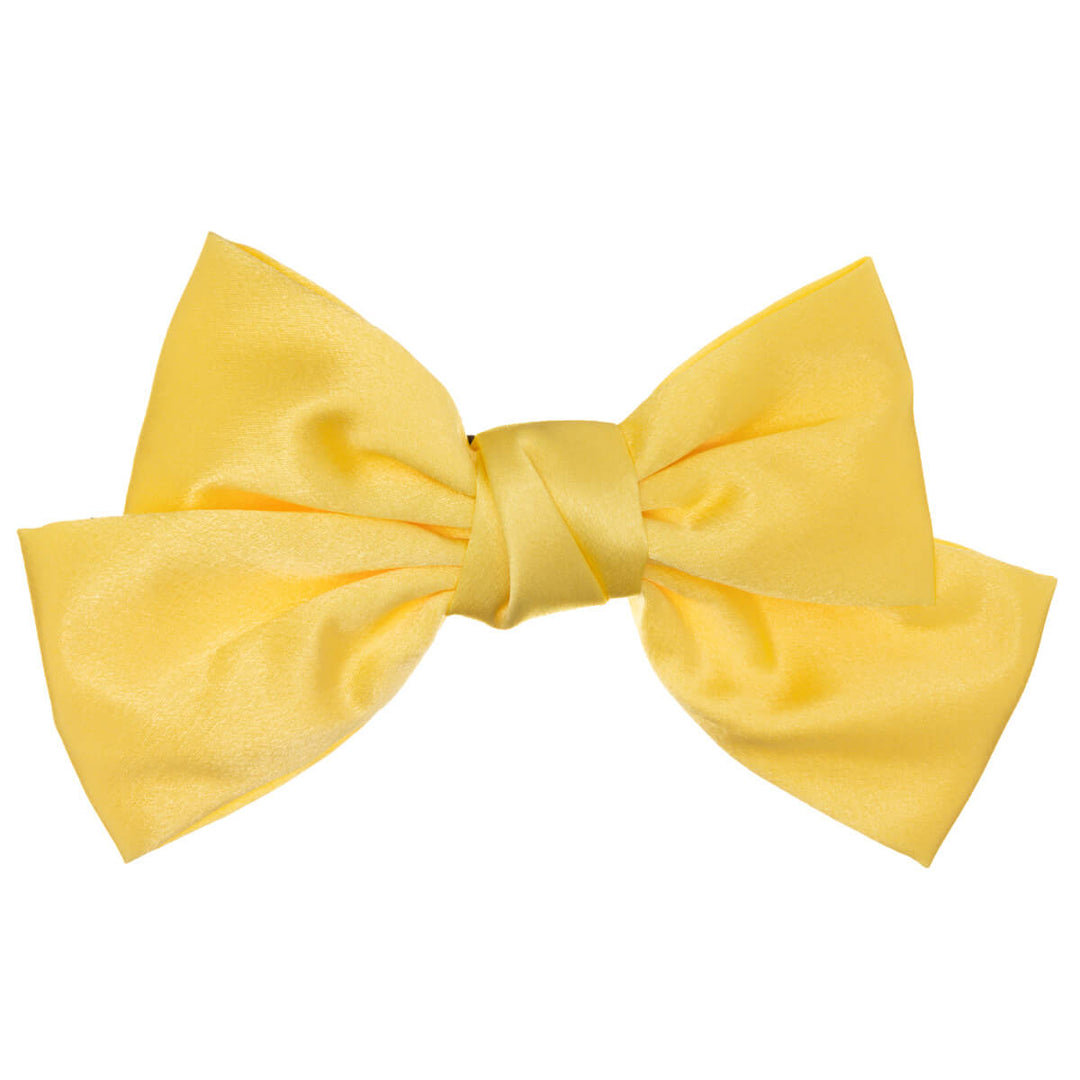 Monochrome satin hair bow tie hair clip 20cm