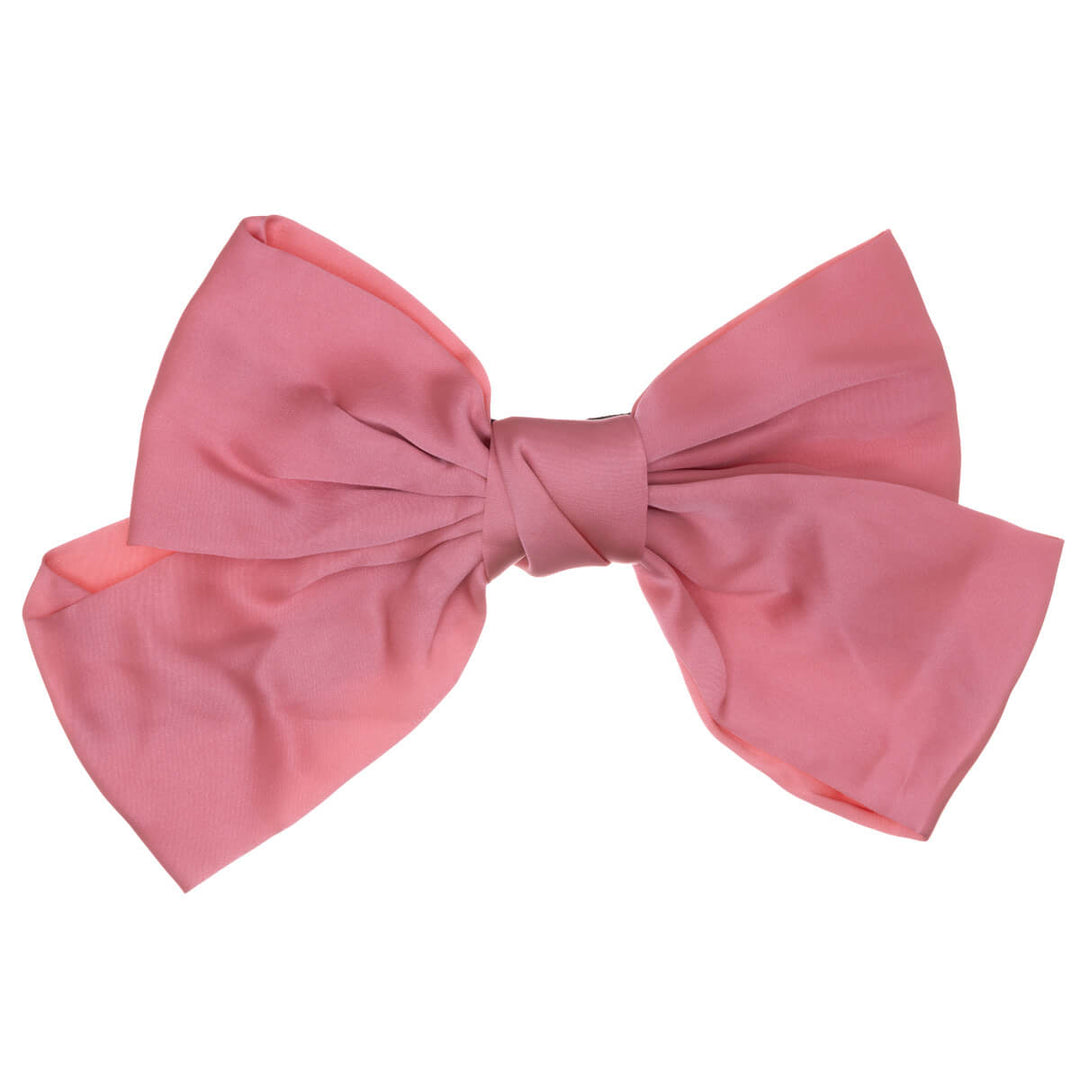 Monochrome satin hair bow tie hair clip 20cm