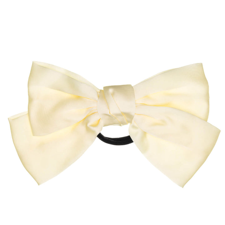 Monochrome satin hair bow tie hair bow 21cm