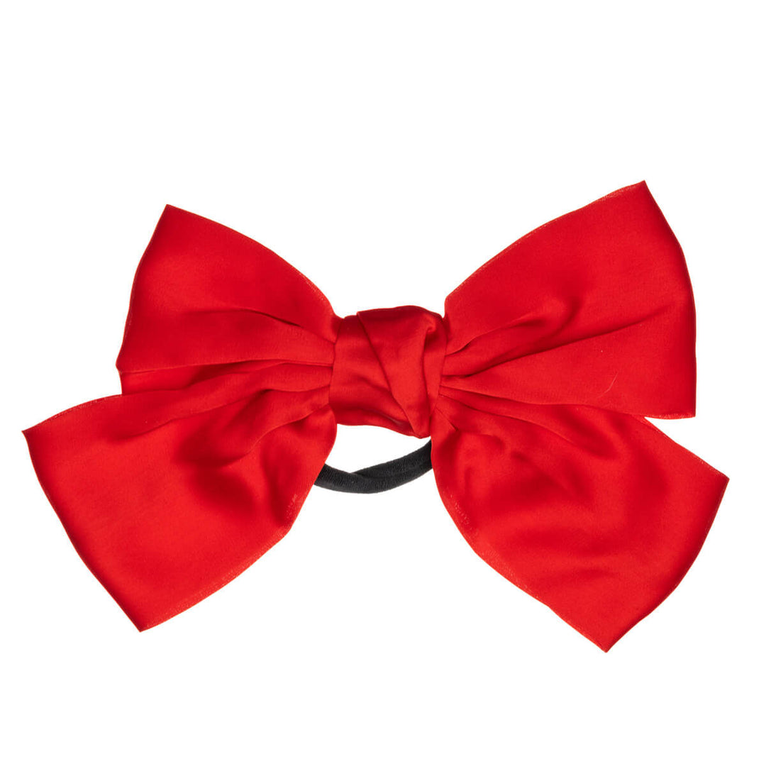 Monochrome satin hair bow tie hair bow 21cm