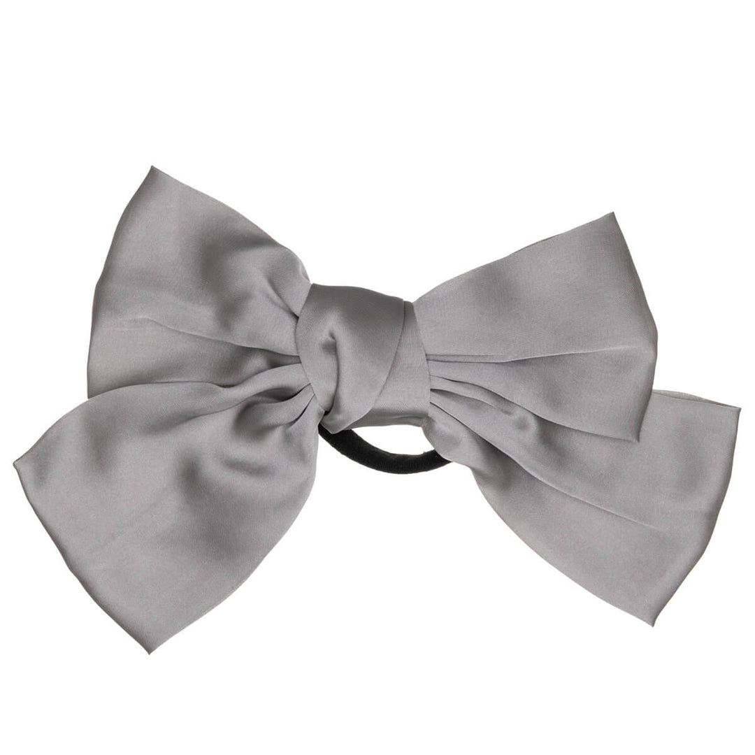 Monochrome satin hair bow tie hair bow 21cm