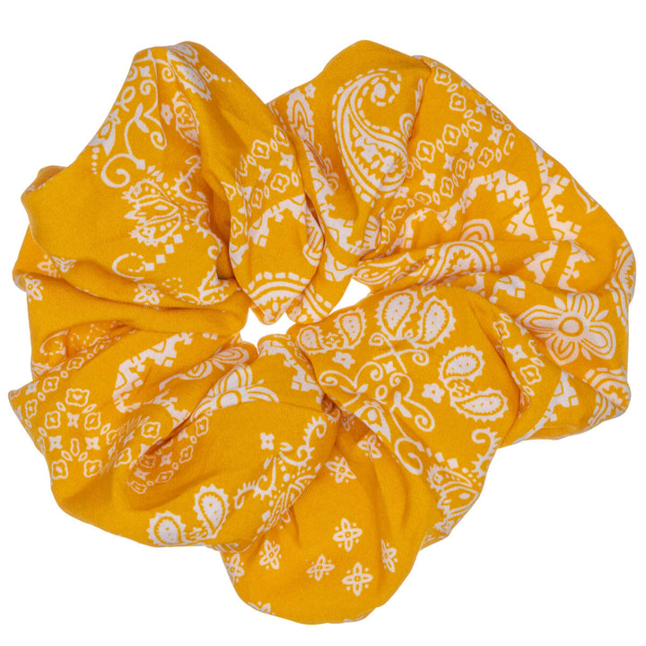 Paisley-scrunchie – stor och fluffig, 14 cm
