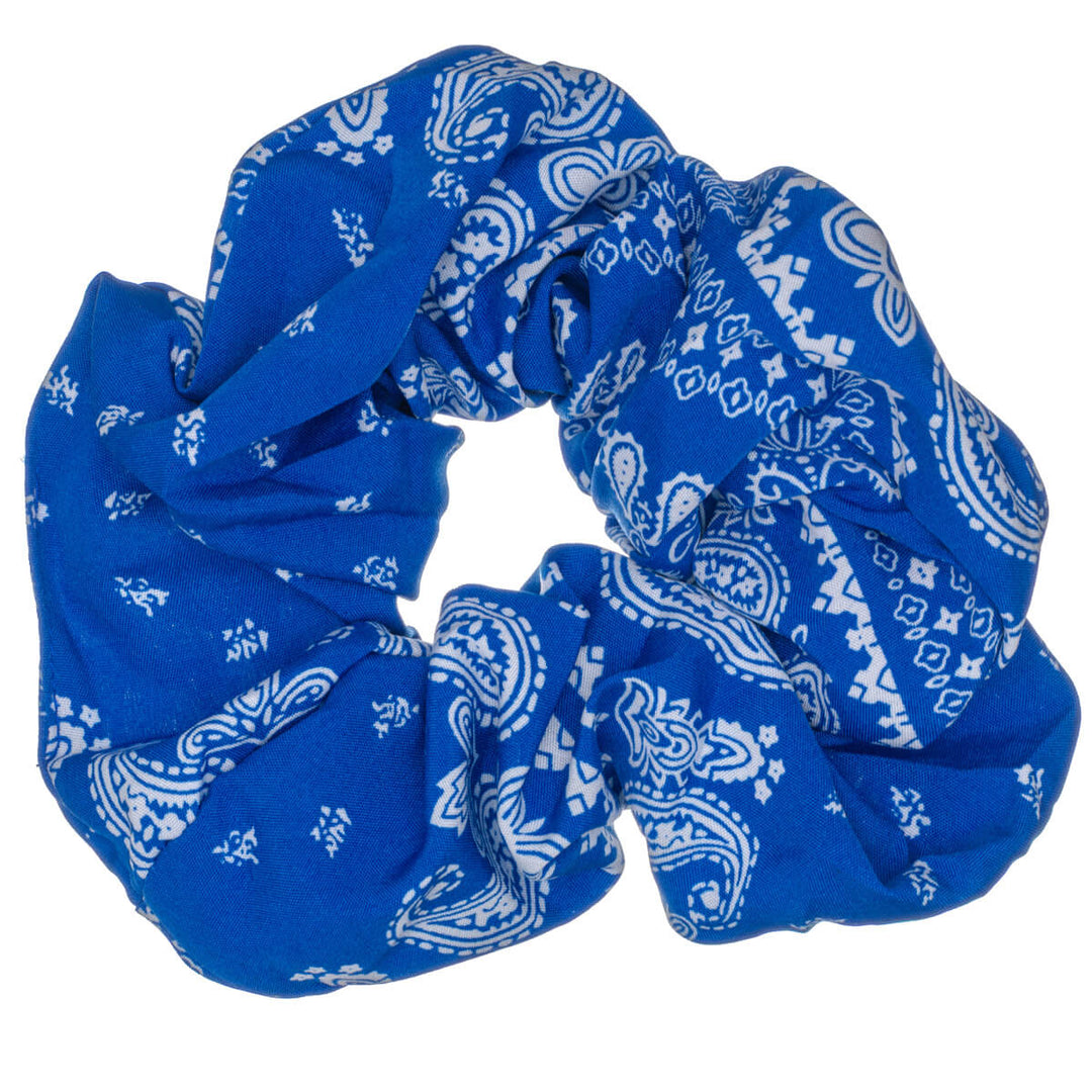 Paisley-scrunchie – stor och fluffig, 14 cm
