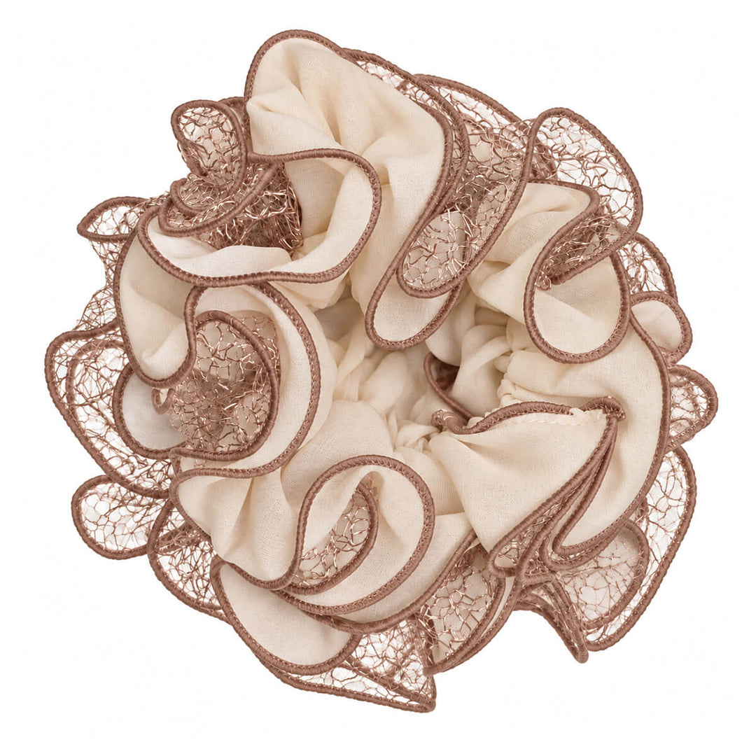 Two-layer scrunchie hair donut – large &amp; fluffy, 13 cm