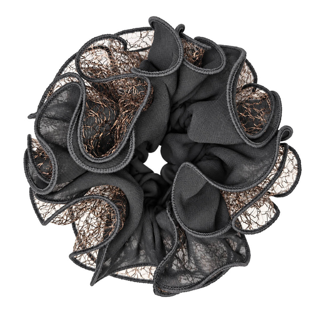Two-layer scrunchie hair donut – large &amp; fluffy, 13 cm