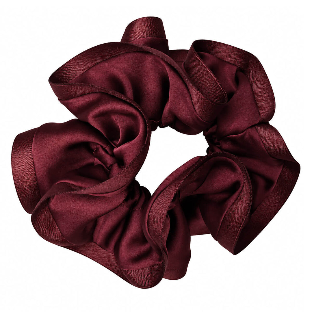 Two-piece satin scrunchie hair donut – large &amp; soft, 13 cm