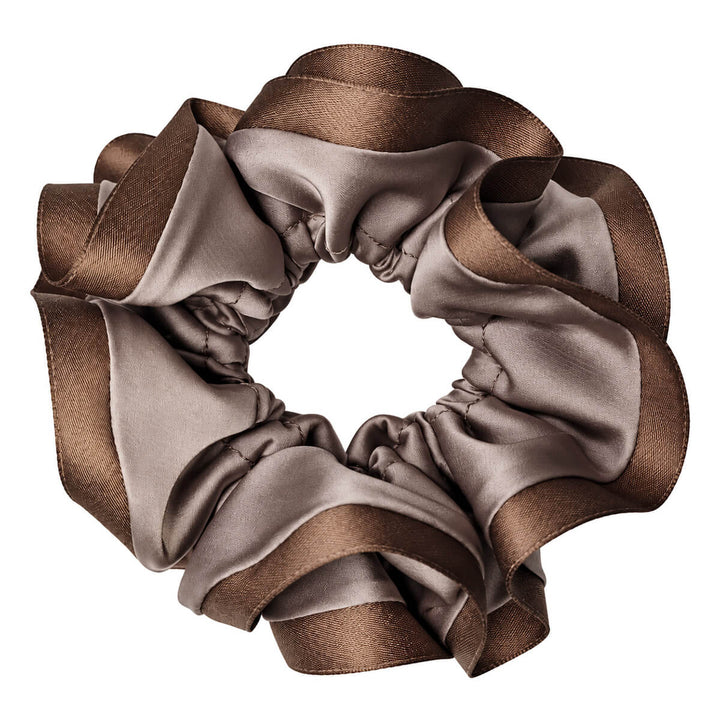 Two-piece satin scrunchie hair donut – large &amp; soft, 13 cm