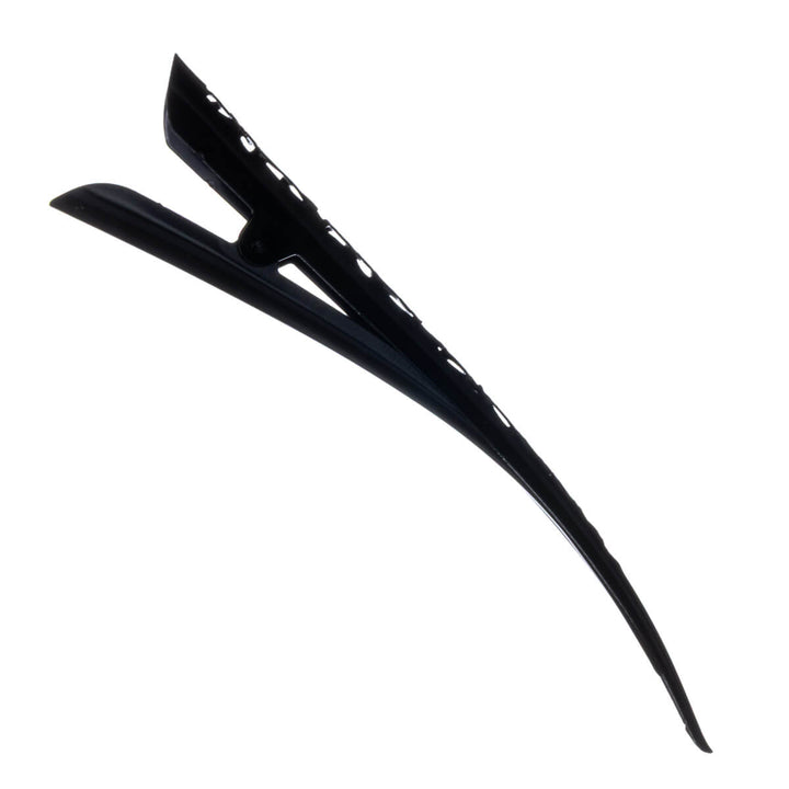 Narrow, long hair clip with a floral pattern – Barette 12.5 cm