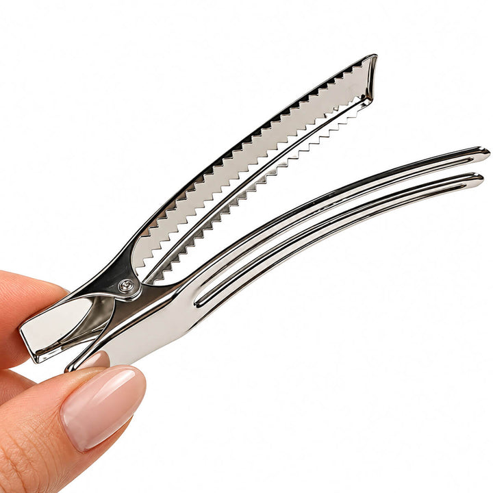 Large metal hair clip, 12.3 cm