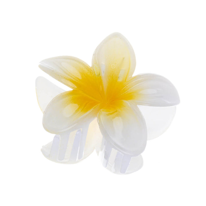 Plumeria flower shark tooth hair clip 8cm