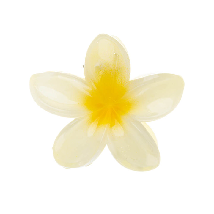 Plumeria flower shark tooth hair clip 8cm