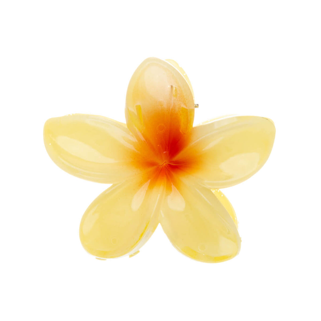 Plumeria flower shark tooth hair clip 8cm