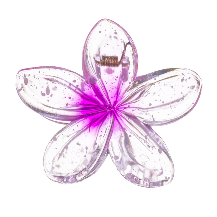 Plumeria hajtand blomma hårspänne 8cm