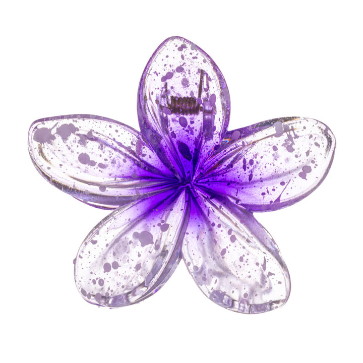 Plumeria hajtand blomma hårspänne 8cm