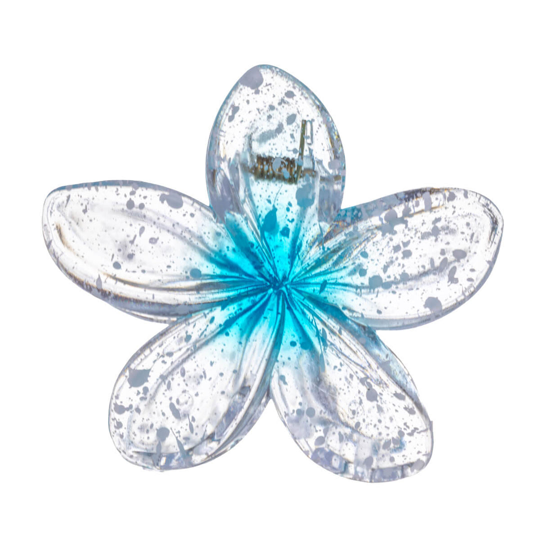 Plumeria hajtand blomma hårspänne 8cm