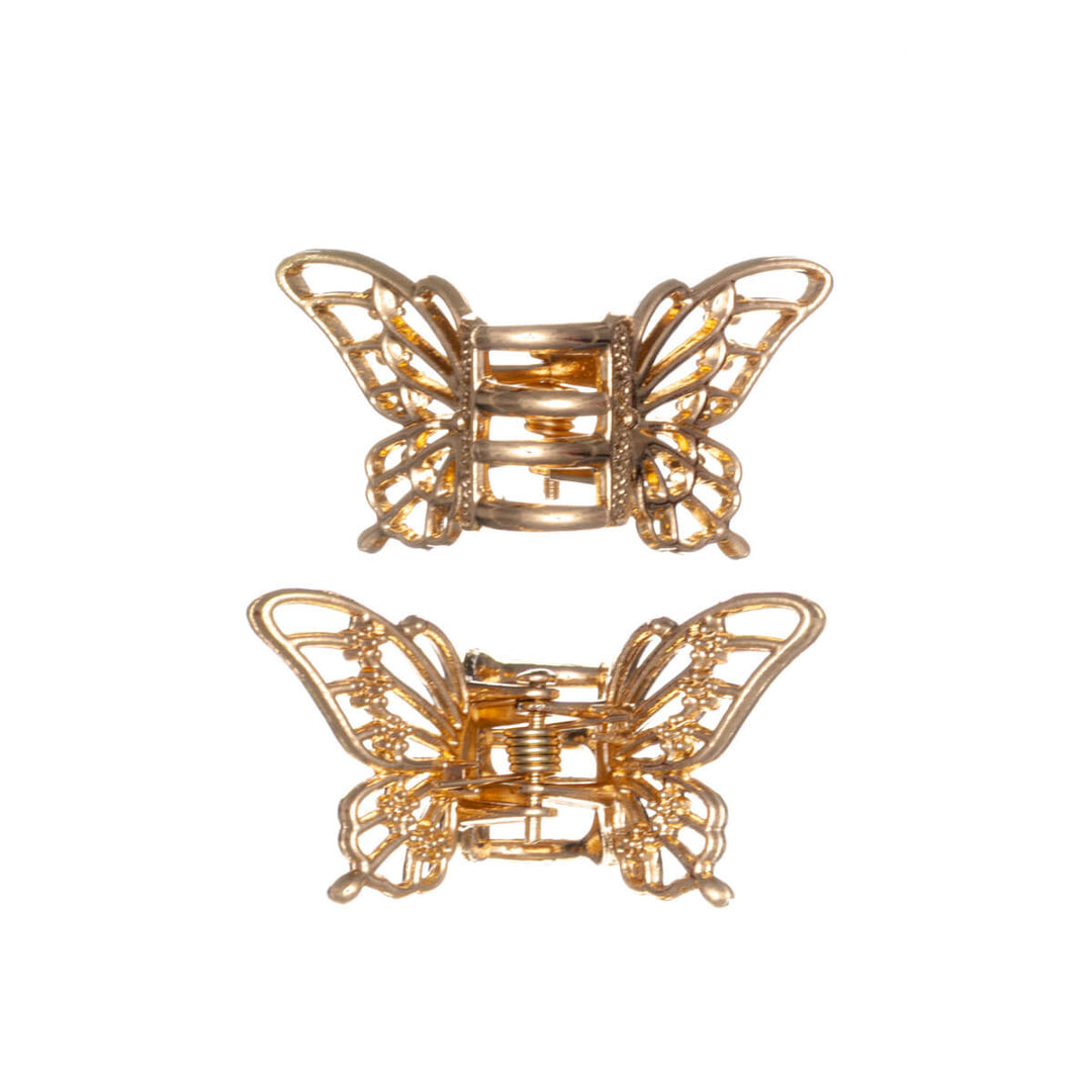 Pieni metallinen perhos hainhammas (2kpl)