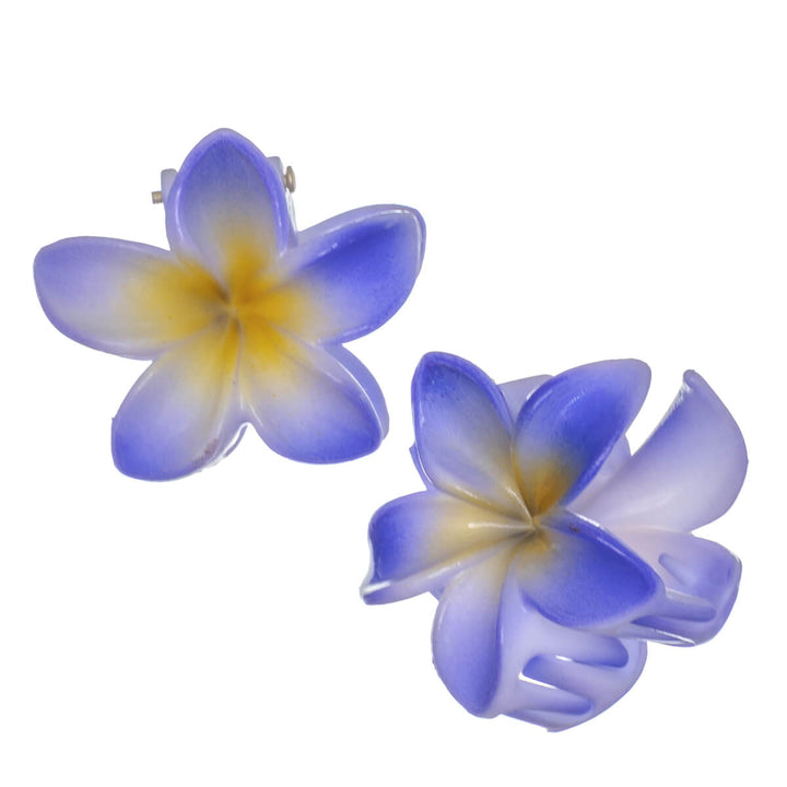 Trooppinen kukka hiusklipsi plumeria hainhammas 4cm 2kpl