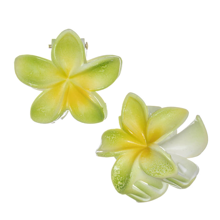 Trooppinen kukka hiusklipsi plumeria hainhammas 4cm 2kpl